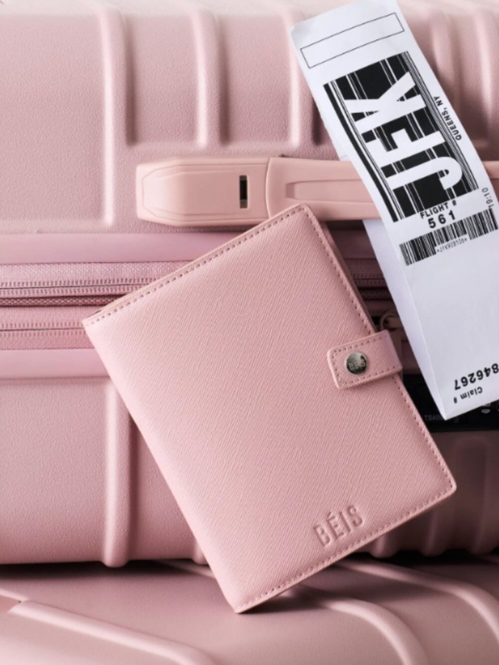 BEIS Atlas Pink Limited Edition Passport Holder Travel Wallet New